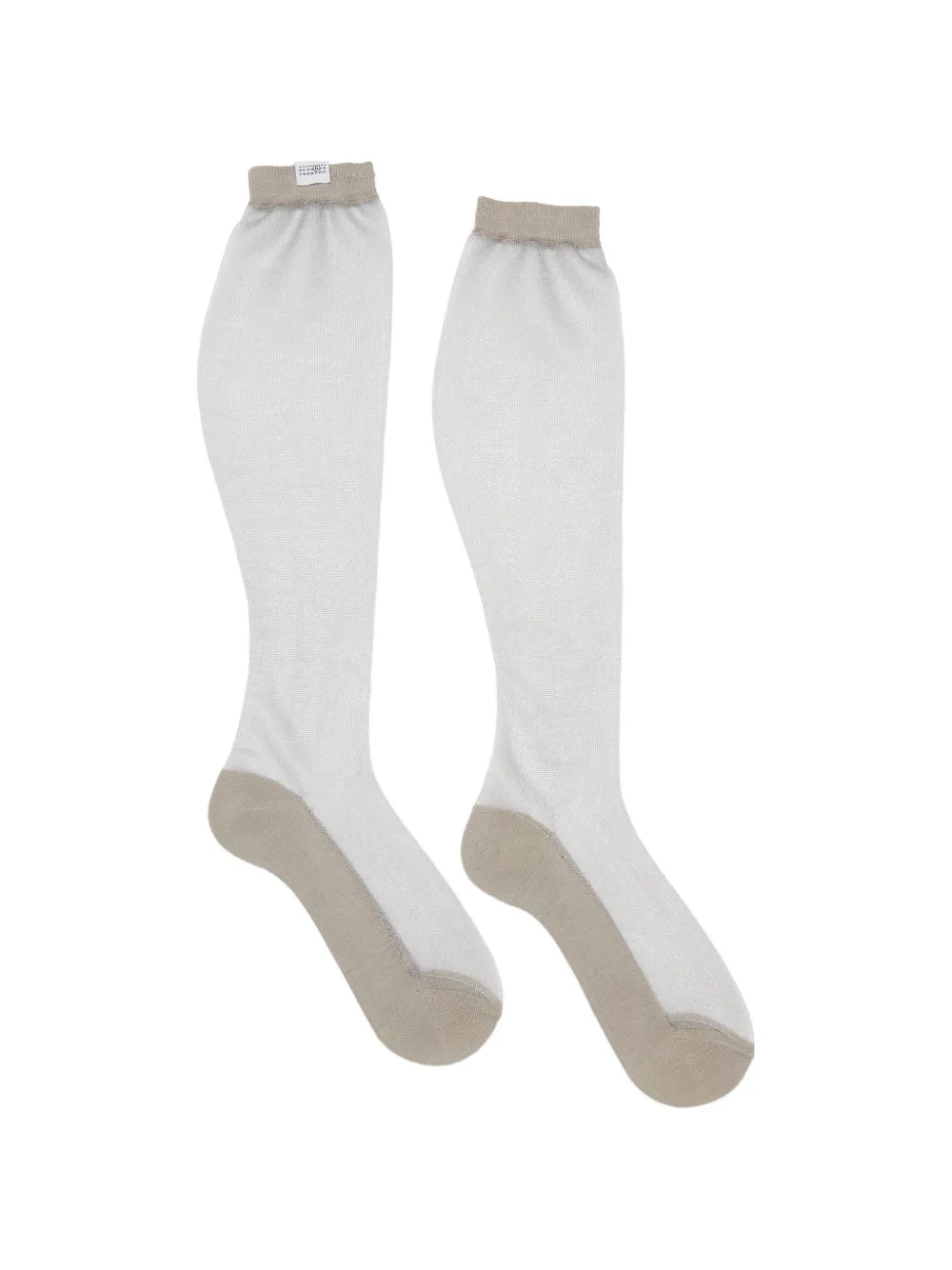 MM6 Maison Margiela ribbed-cuff socks - Grigio