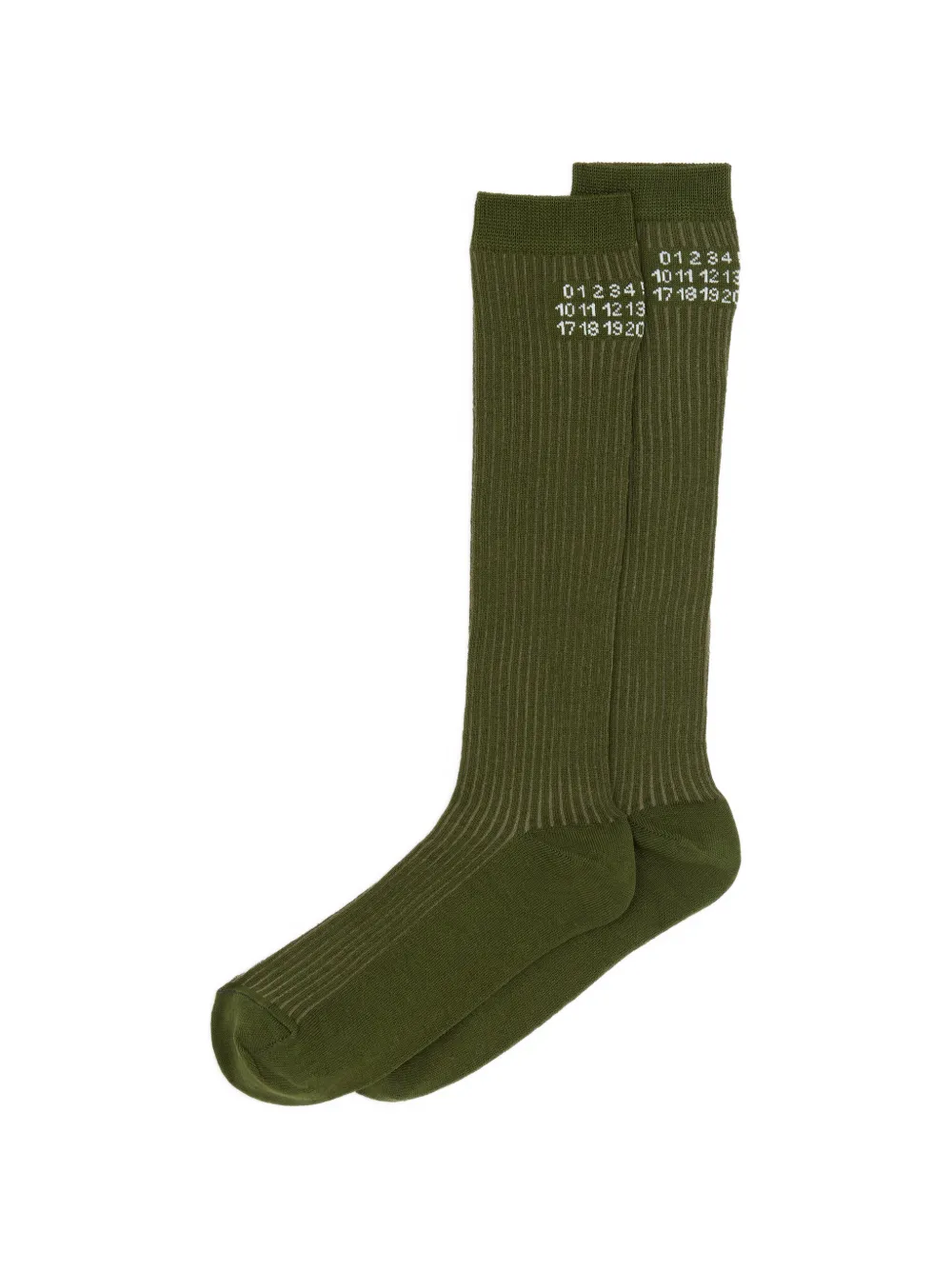 MM6 Maison Margiela Sokken met logodetail Groen