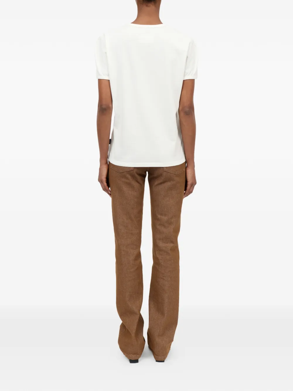 MM6 Maison Margiela Margie T-shirt met print en korte mouwen Grijs
