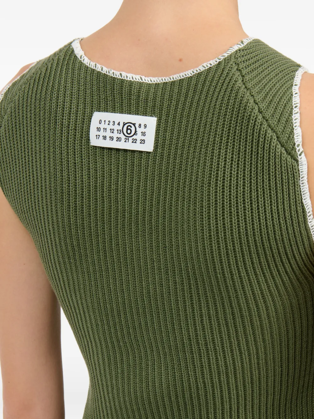 ribbed stitch sleeveless tank top