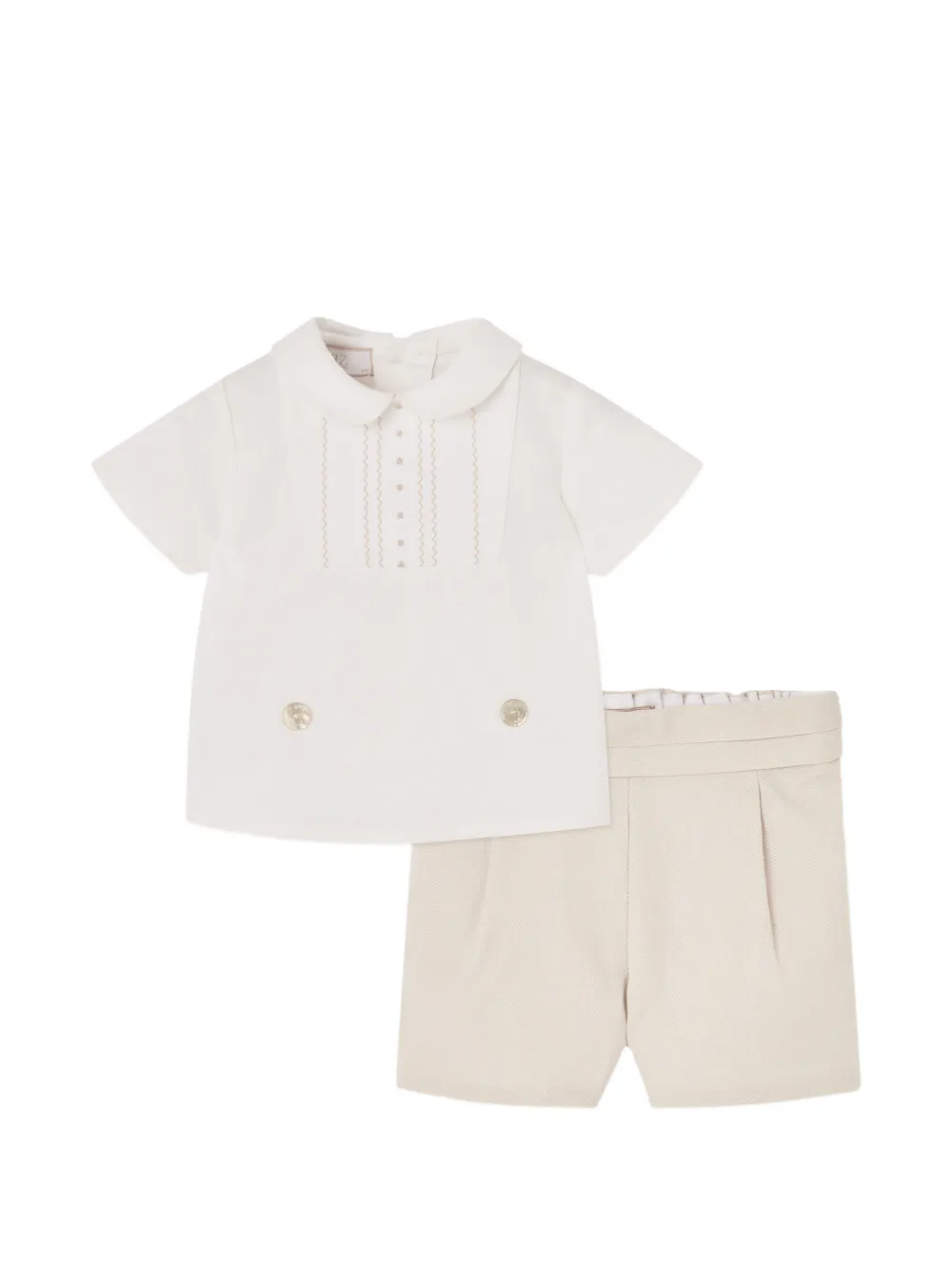 Paz Rodriguez Babies' Nectar Shorts Set In White