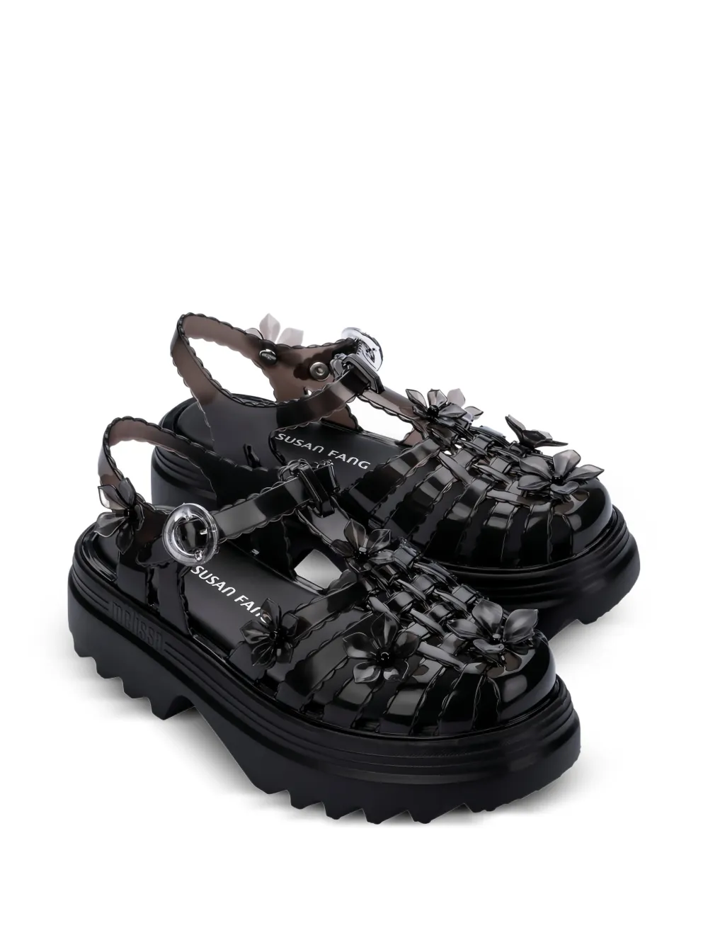 Melissa x Susan Fang Possession sandalen met plateauzool Zwart