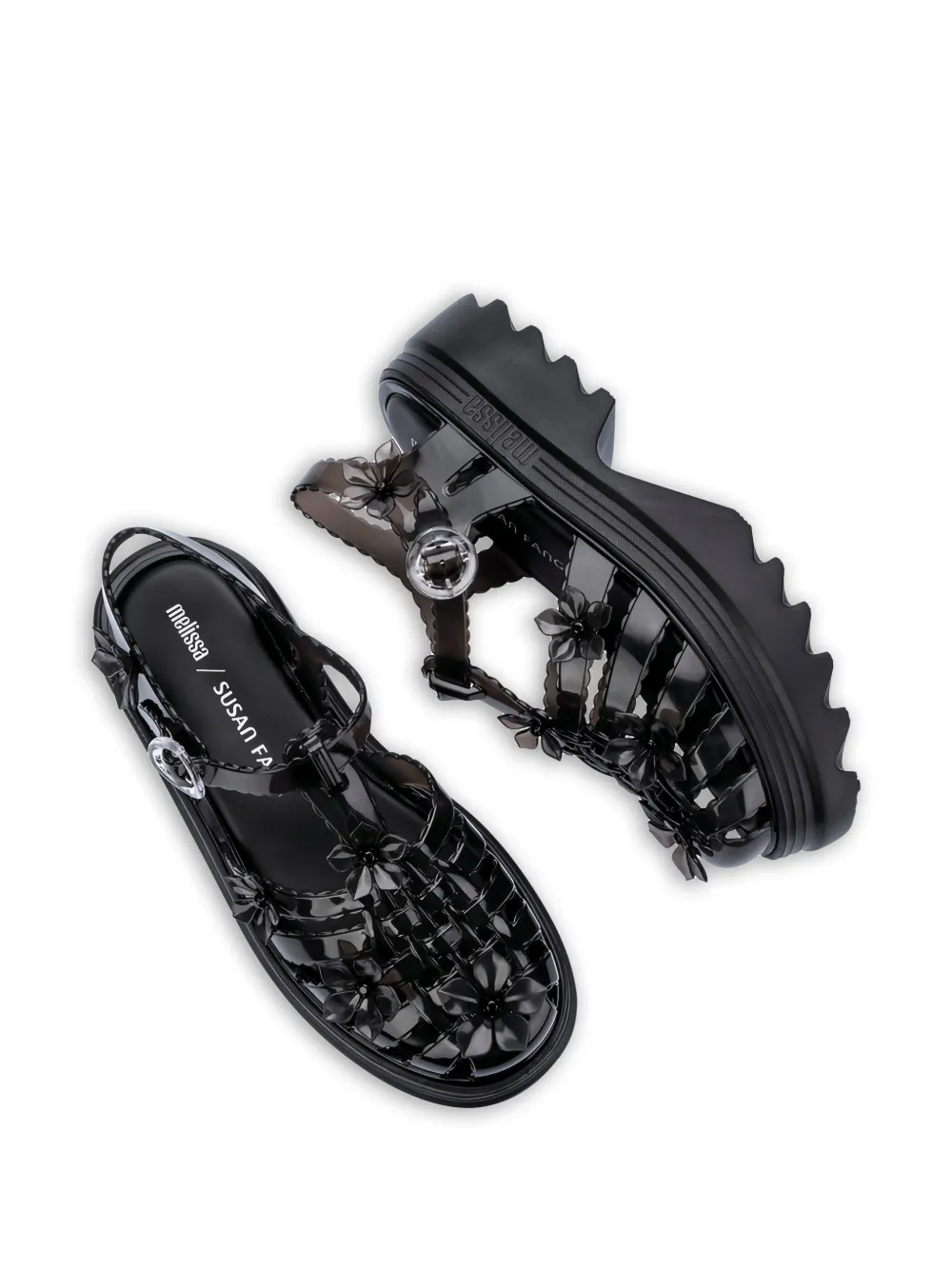Melissa x Susan Fang Possession sandalen met plateauzool Zwart