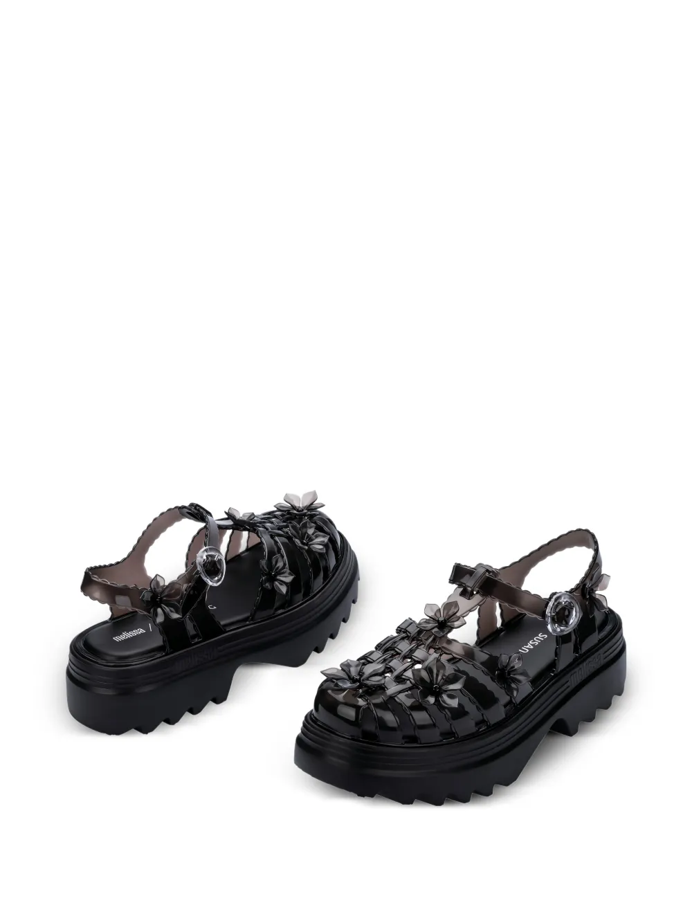 Melissa x Susan Fang Possession sandalen met plateauzool Zwart
