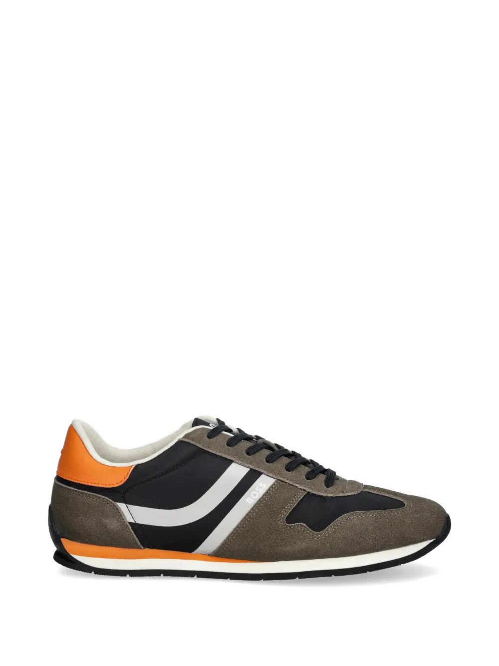 BOSS stripe-detail sneakers - Marrone