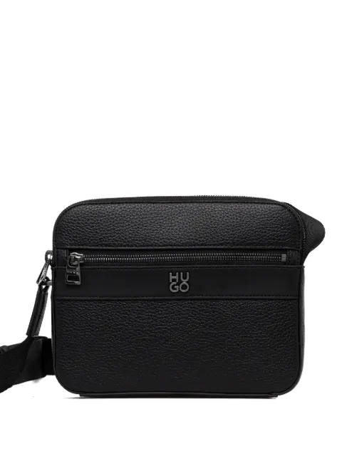 HUGO logo zip shoulder bag