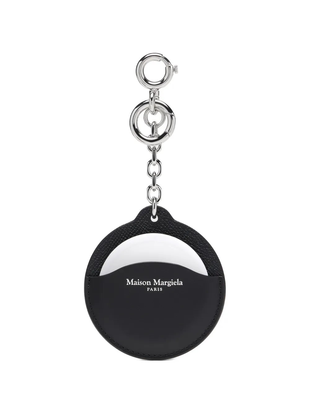 Maison Margiela Circle Schlüsselanhänger aus Leder - Schwarz