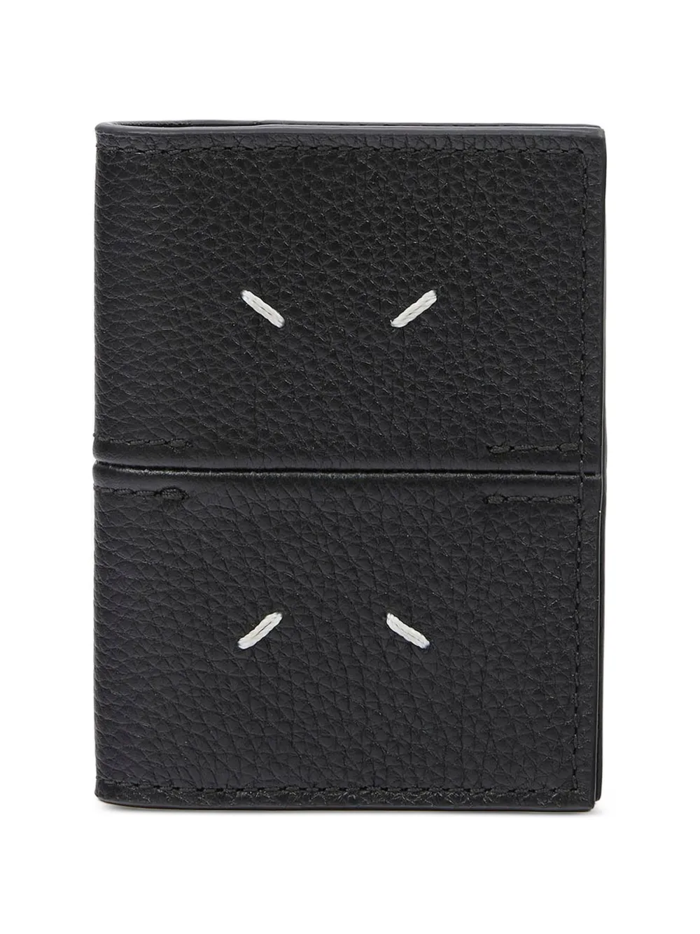 Maison Margiela Stitch Leather Wallet In Black