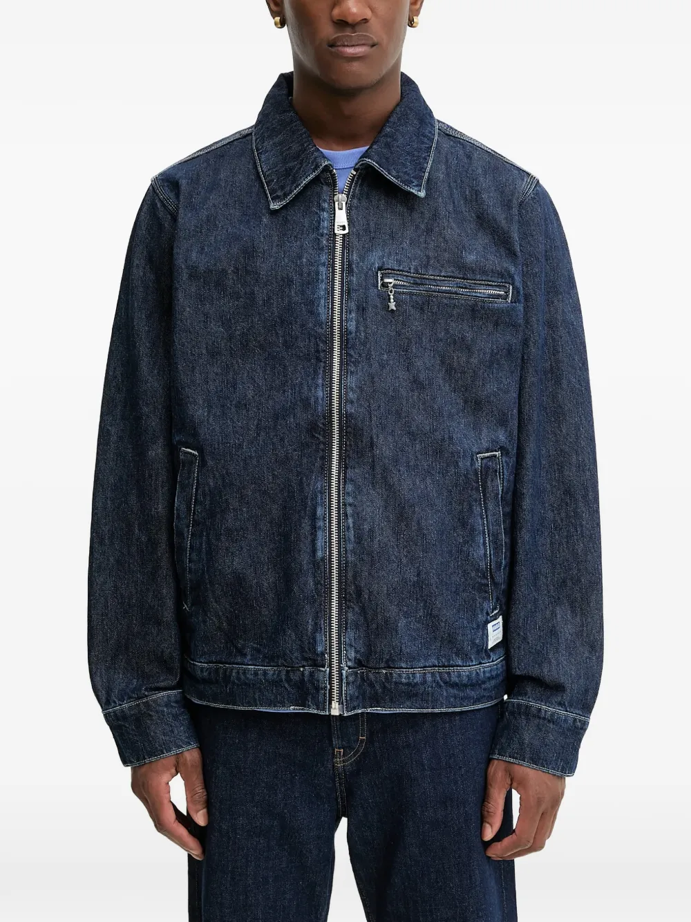 HUGO Elzo zip jacket - Blu