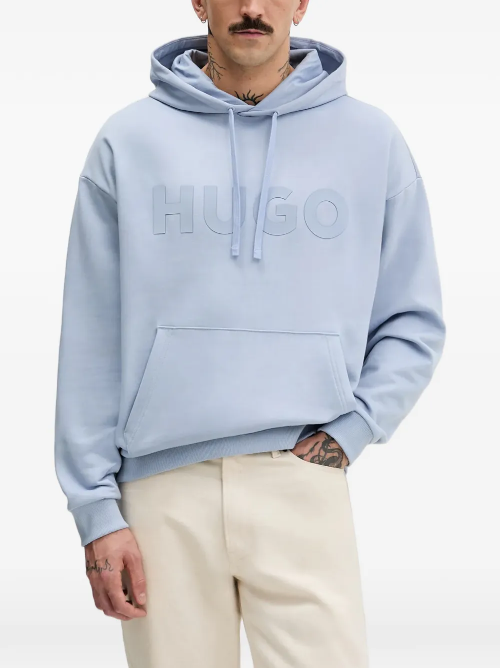 HUGO Ditchle logo hoodie - Blue