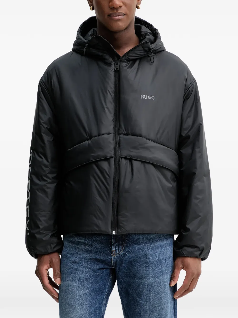 HUGO Bacho hooded quilted jacket - Schwarz