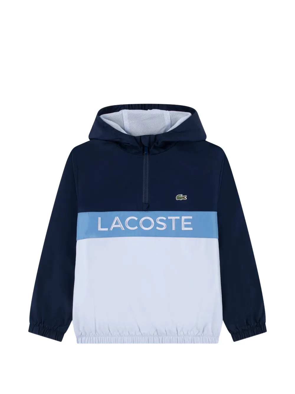 Lacoste Kids colourblock hooded jacket - Blu
