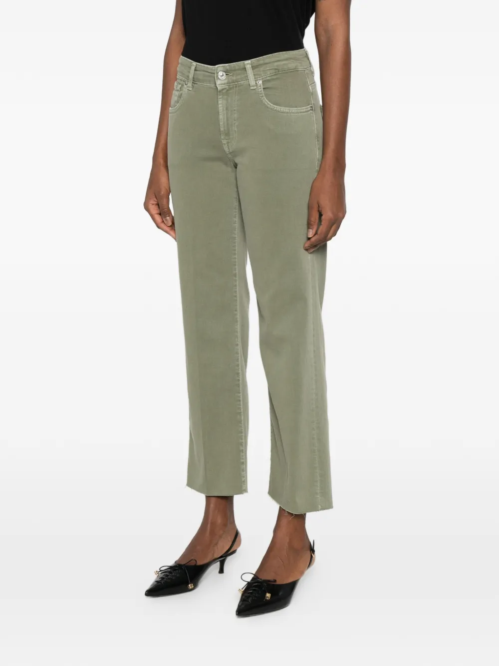 7 For All Mankind Calie straight jeans Groen