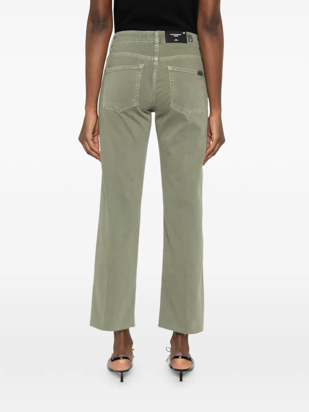 7 For All Mankind Calie straight jeans Groen