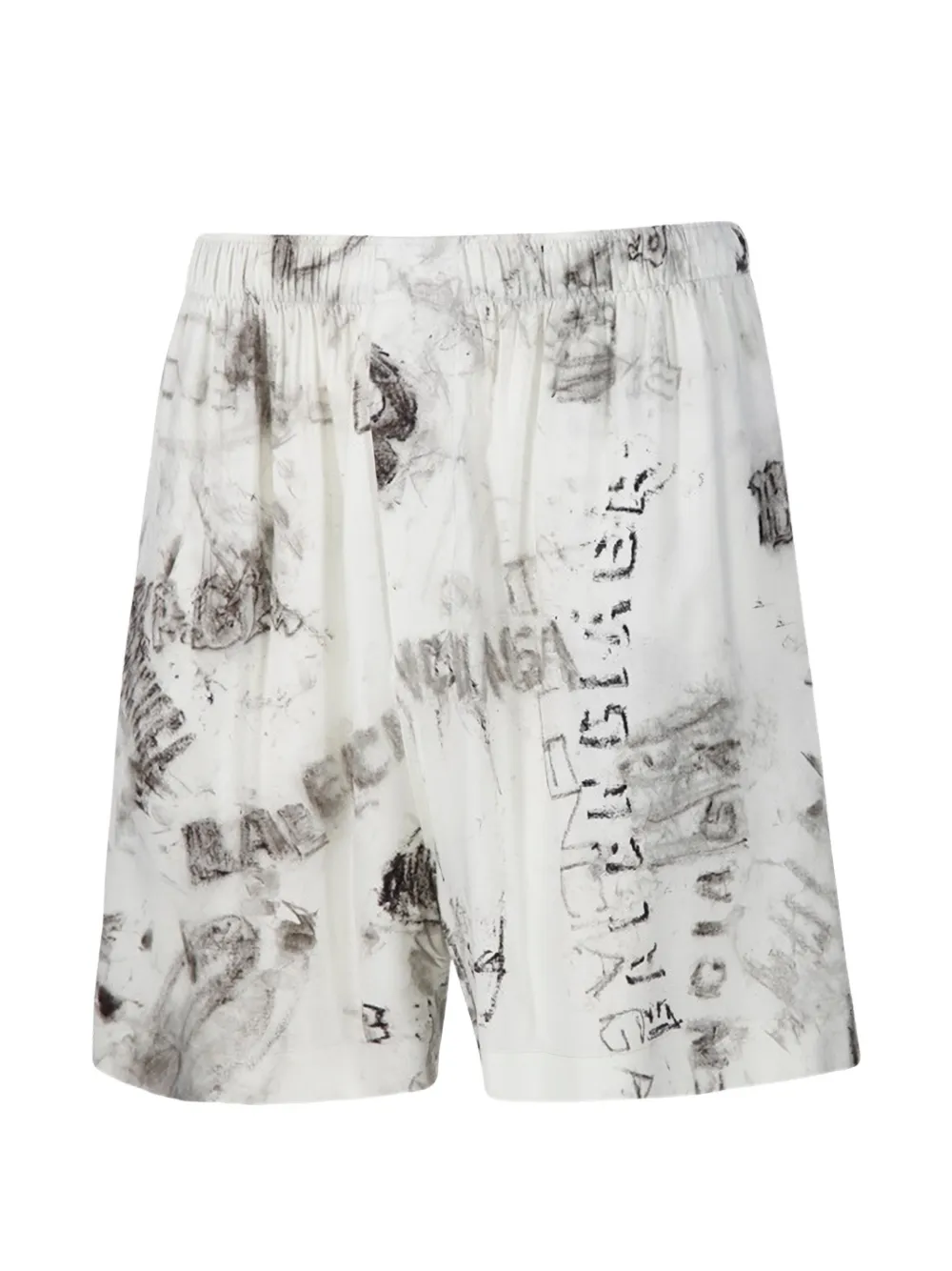 Balenciaga Pyjamashorts met print Grijs