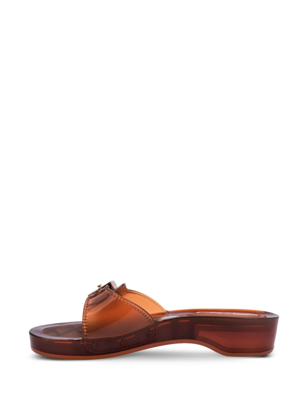 Melissa x Scholl slippers met percura hak Bruin