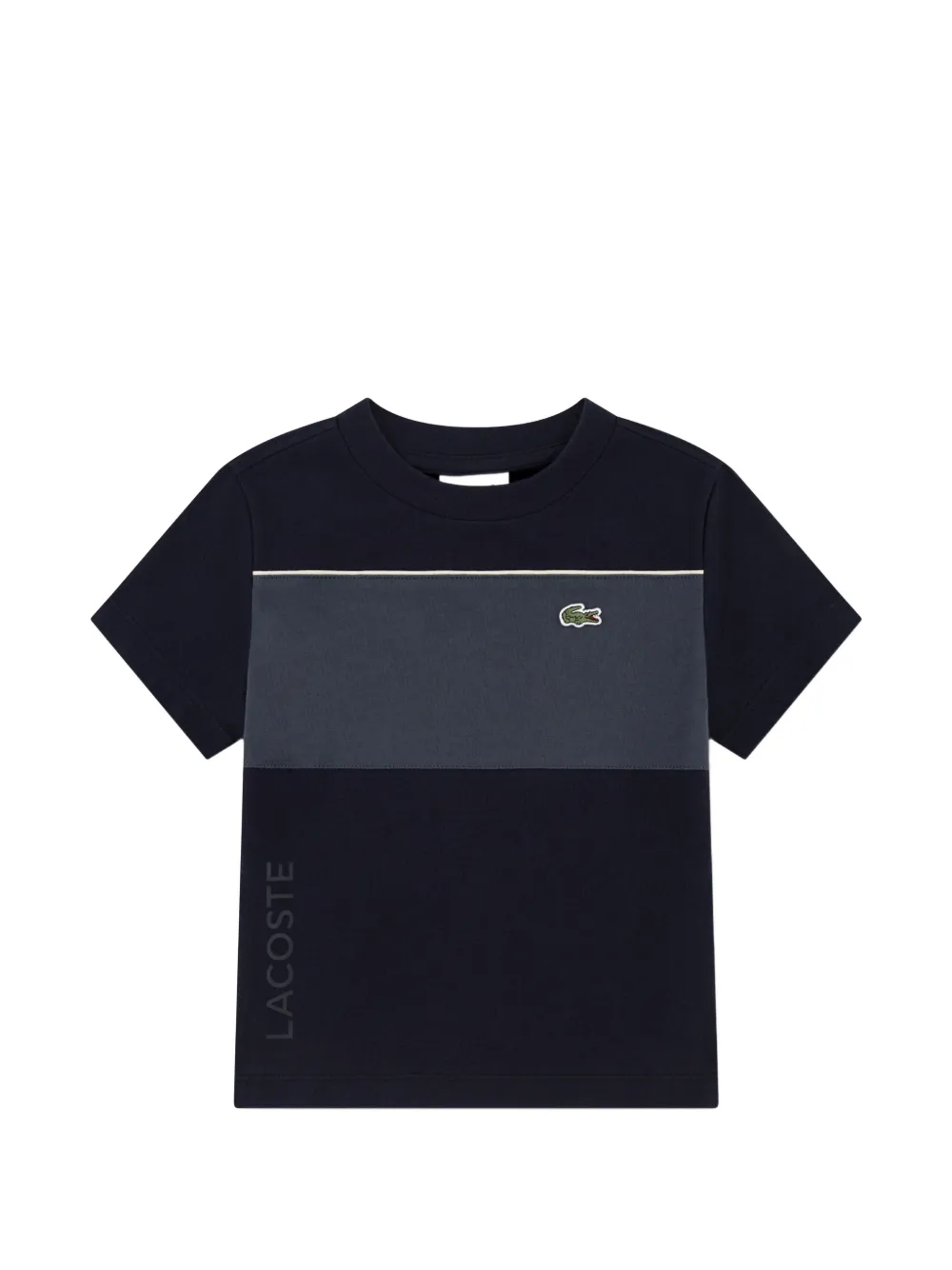 Lacoste Kids stripe logo T-shirt - Nero