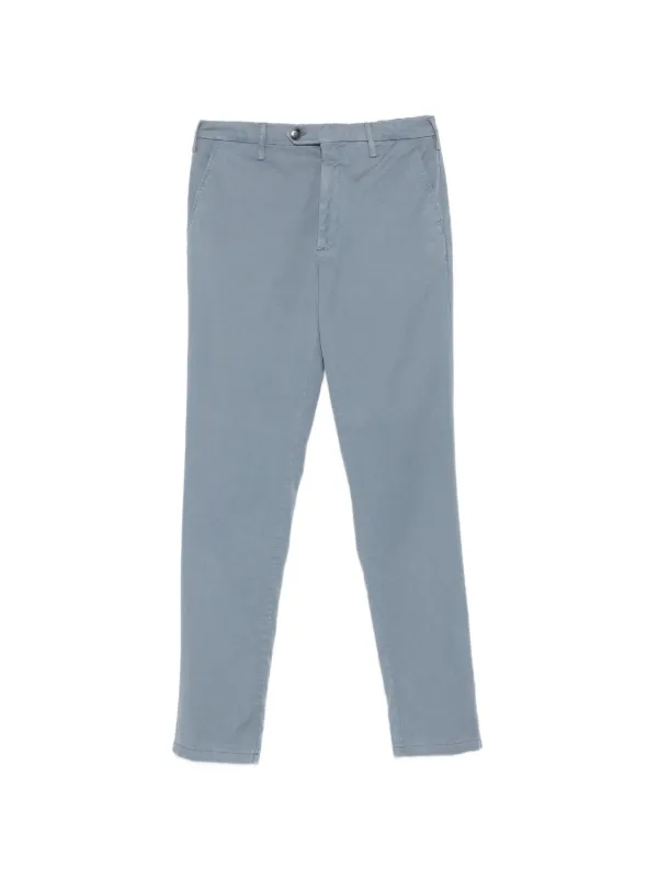 Canali Button Chinos in Blue
