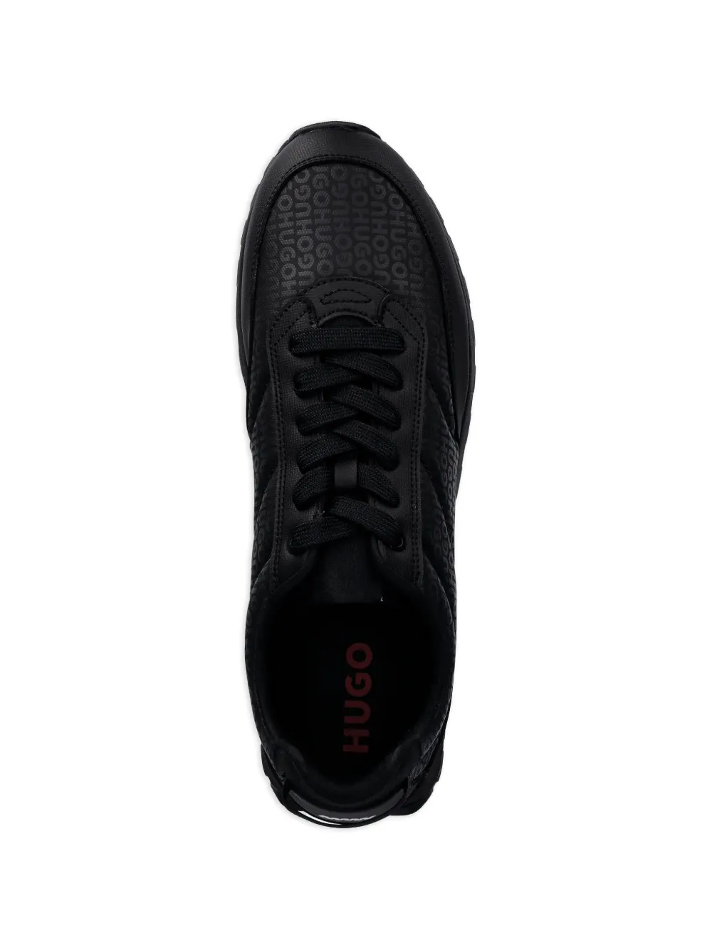 HUGO Sneakers met logoprint Zwart