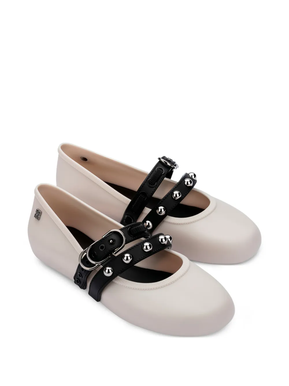 Melissa Ballerina's met studs en gesp Beige