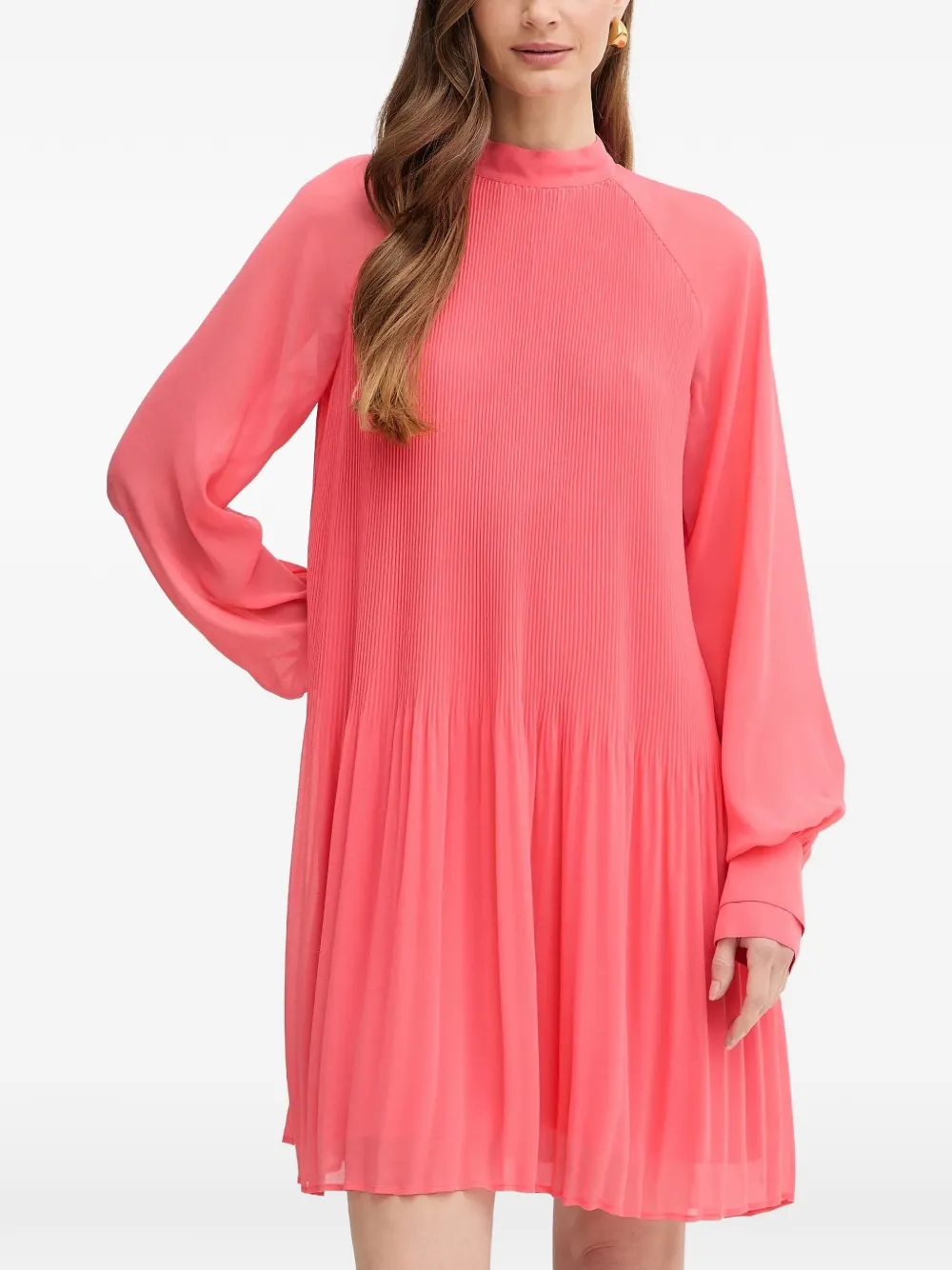 BOSS pleated mini dress - Rosa