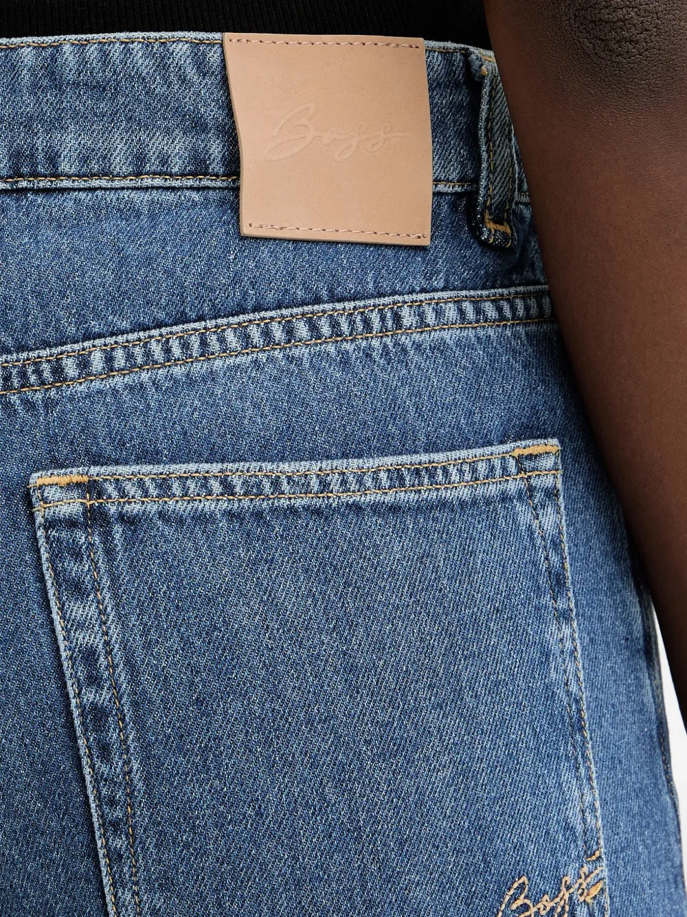 BOSS Jeans met wijde pijpen Blauw