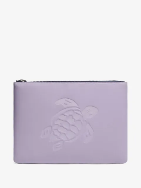 Vilebrequin turtle embossed clutch