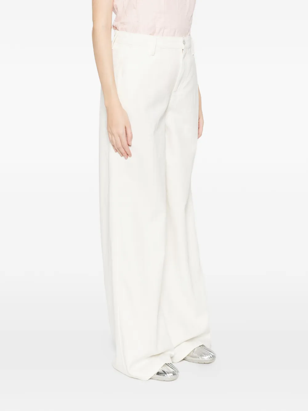 7 For All Mankind Jeans met wijde pijpen Wit