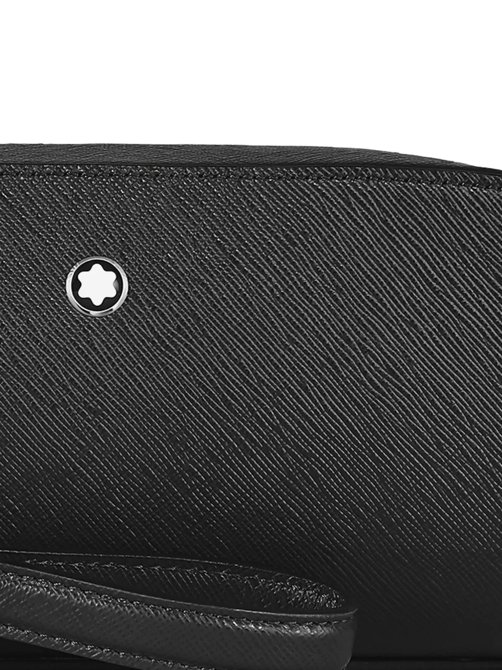 Montblanc Leren schoudertas met relief Zwart