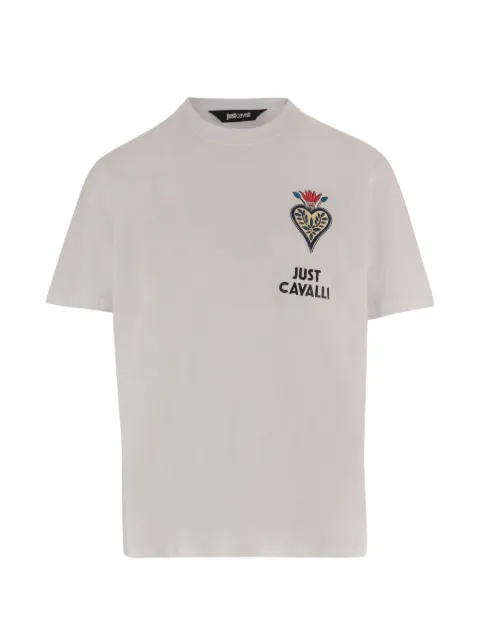 Just Cavalli short-sleeve heart-print T-shirt