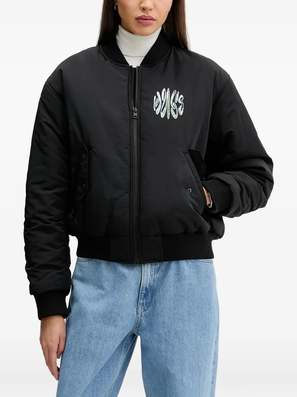 HUGO Fiablo graphic jacket - Schwarz