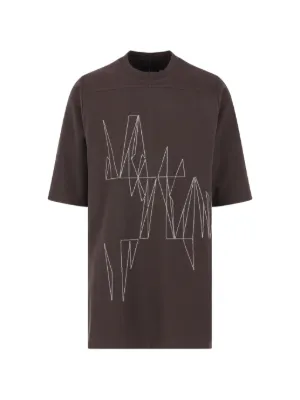Moncler + Rick Owens Jumbo graphic-print T-shirt | Brown | FARFETCH