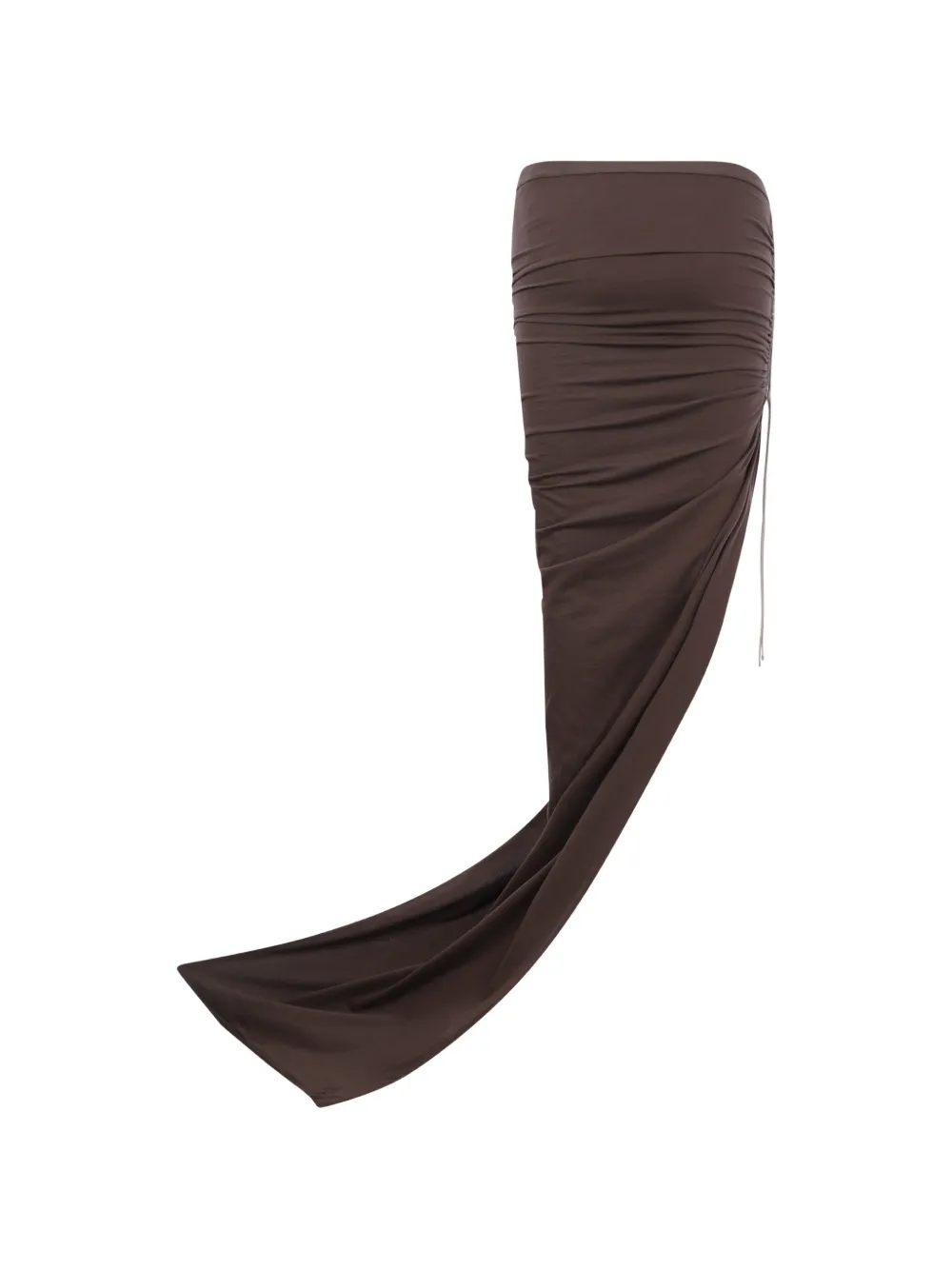 Moncler x Rick Owens maxi-rok met trekkoord en logopatch Bruin