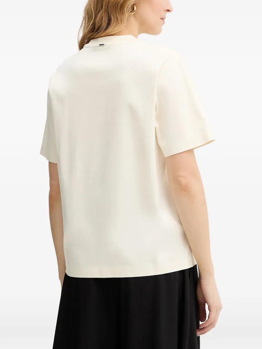 BOSS Gemerceriseerd katoenen ruimvallend T-shirt Wit