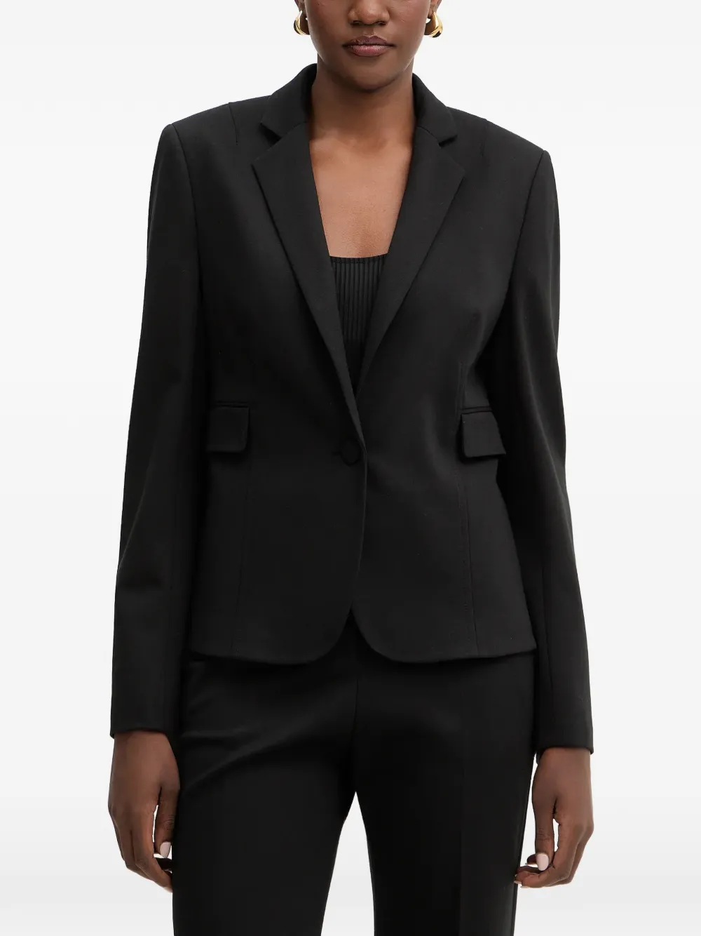 BOSS Jia14 notched lapel blazer - Nero