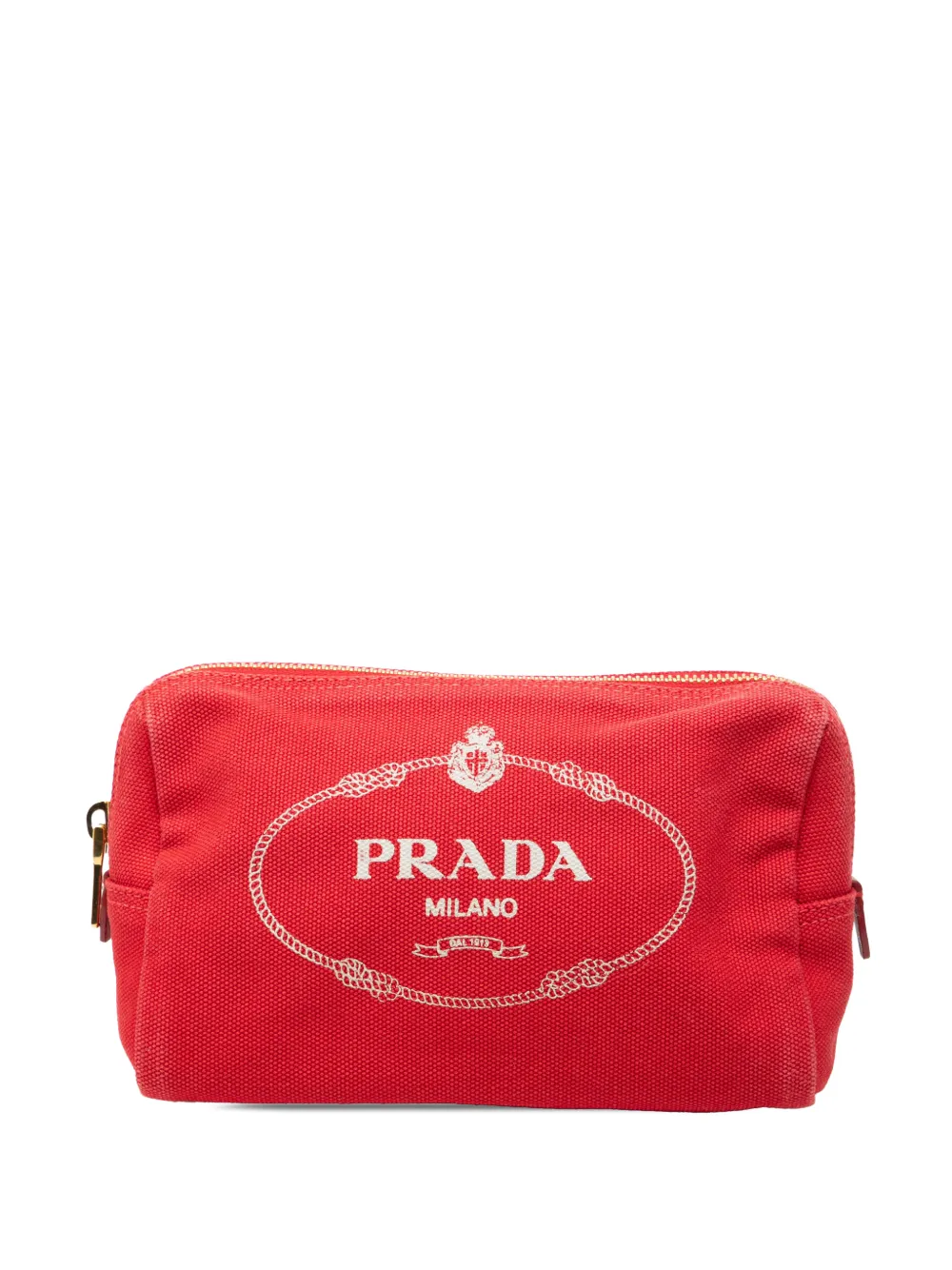 Prada Pre-Owned 2010-2025 Canvas Canapa Logo pouch - Rosso