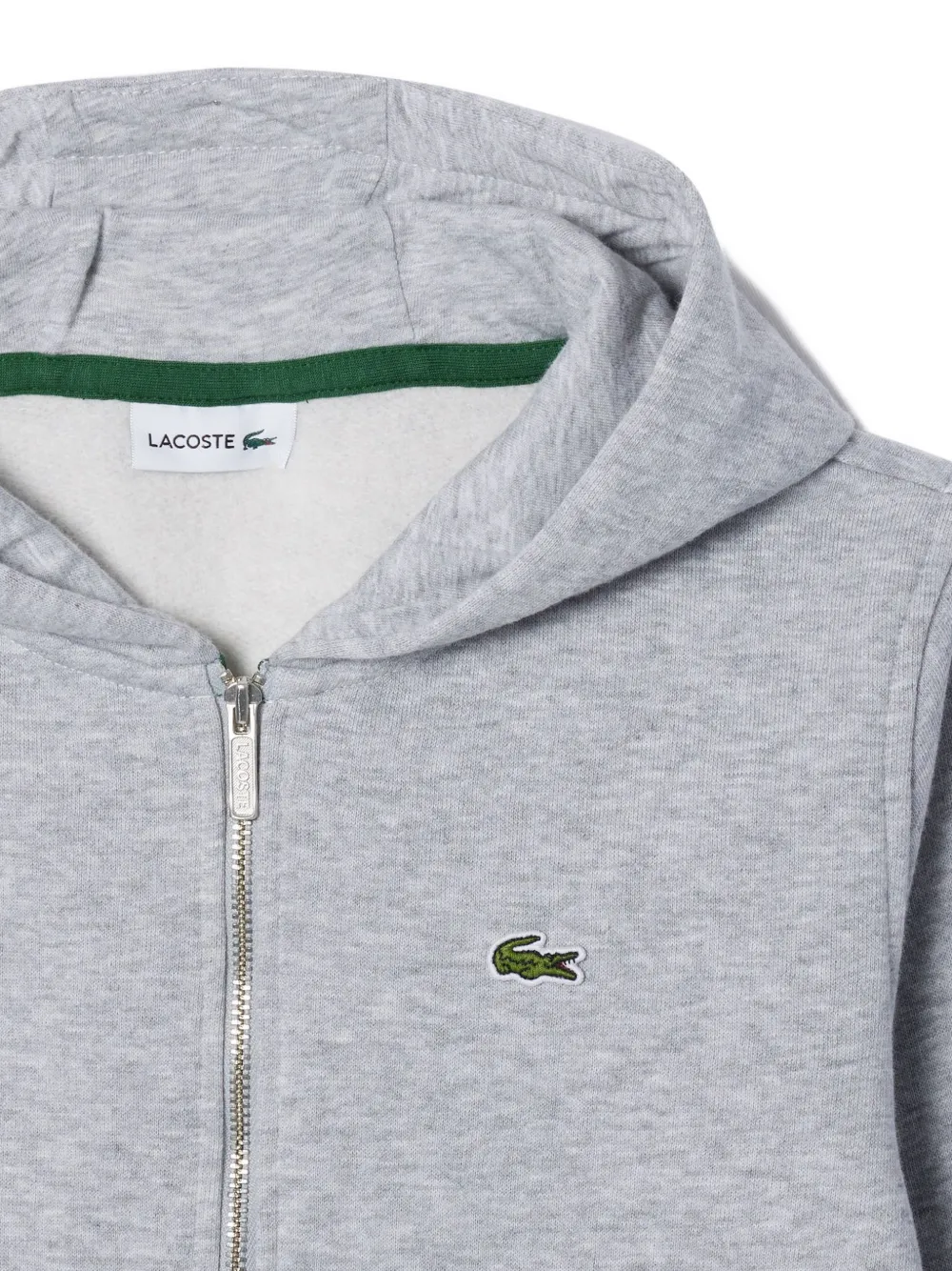 Lacoste Kids Sweater met capuchon en logo Grijs