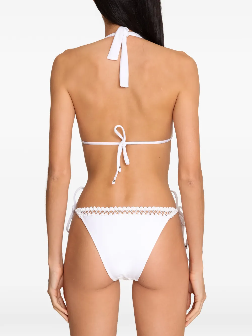 Amir Slama Gestrikte bikini Wit