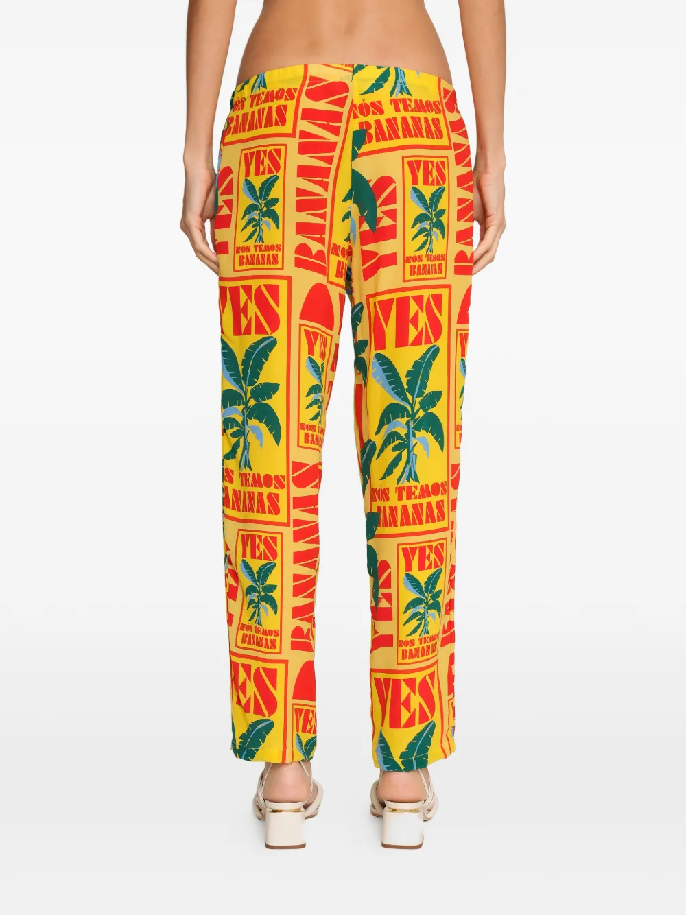 Amir Slama Broek met print Geel