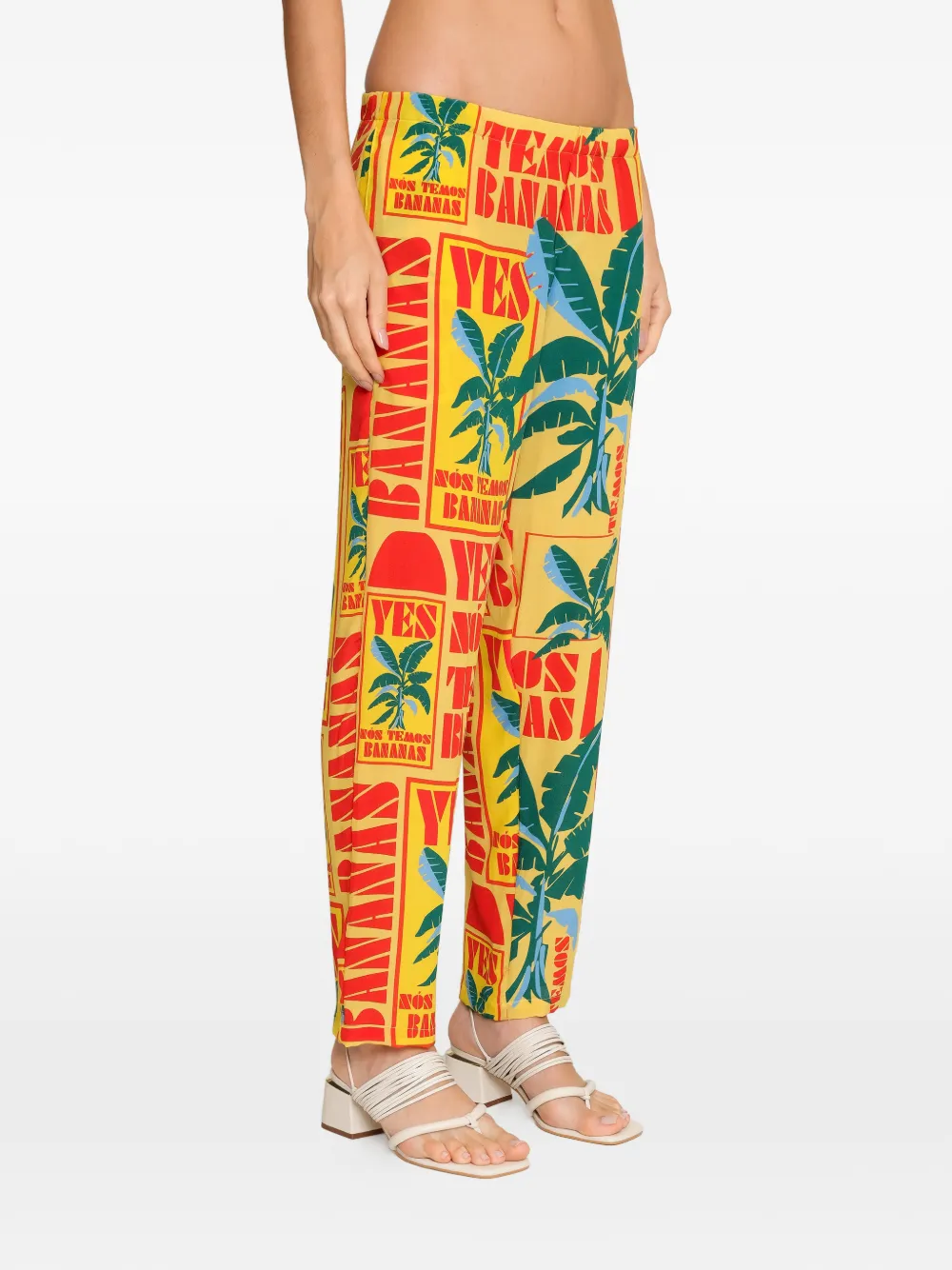 Amir Slama Broek met print Geel