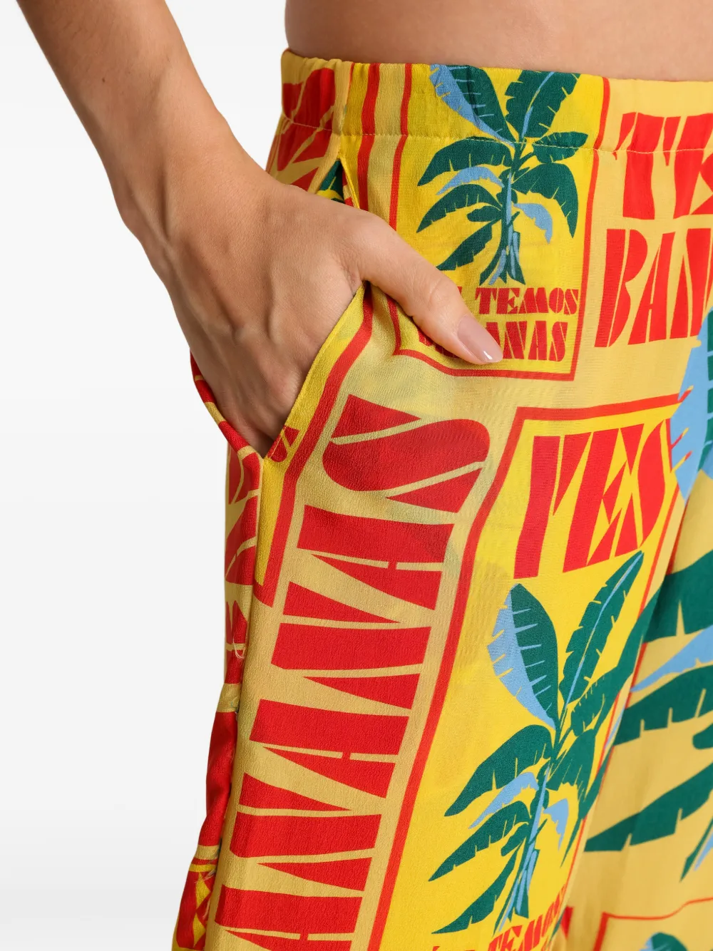 Amir Slama Broek met print Geel