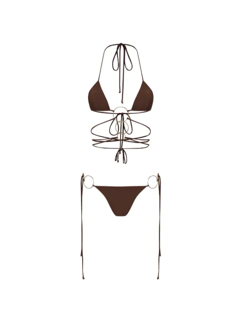 Amir Slama bikini med ring- og bindedetalje