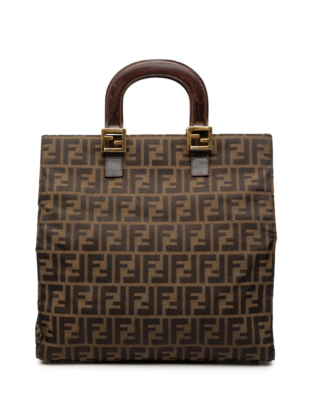 Fendi Pre-Owned Borsa tote Twins in tela con motivo Zucca XX secolo - Marrone