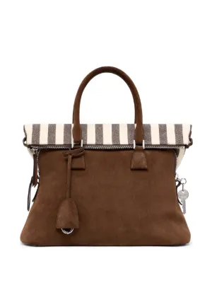 Maison Margiela Large 5AC Leather Tote Bag | Black | FARFETCH