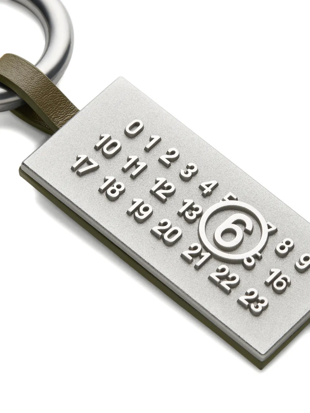 MM6 Maison Margiela Sleutelhanger met label Zilver