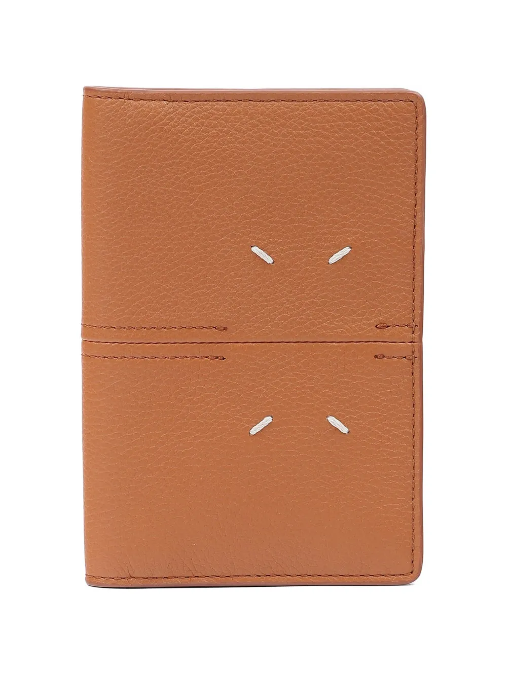 Maison Margiela leather passport holder - Marrone
