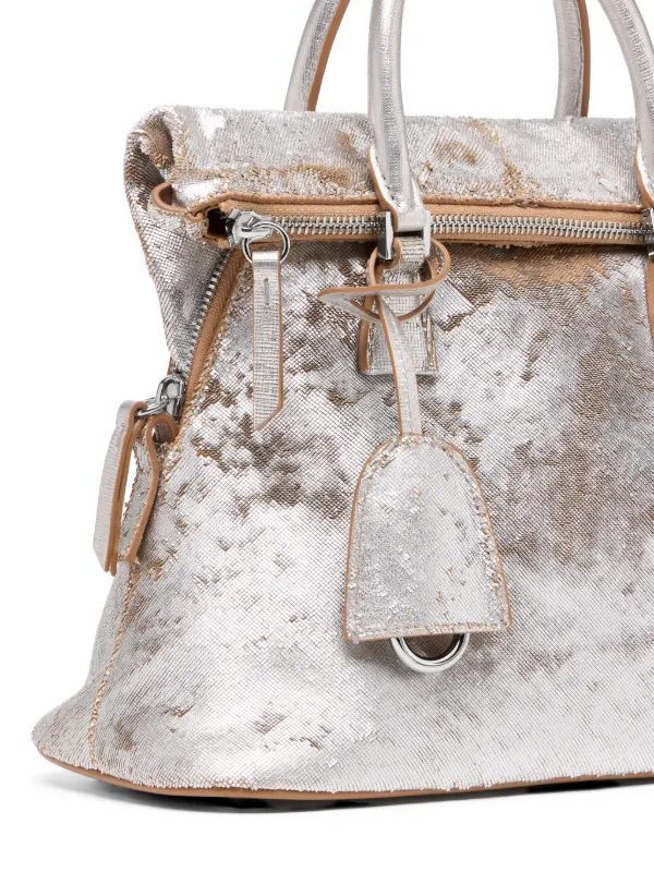 Maison Margiela Mini 5AC Tote Bag | Silver | FARFETCH