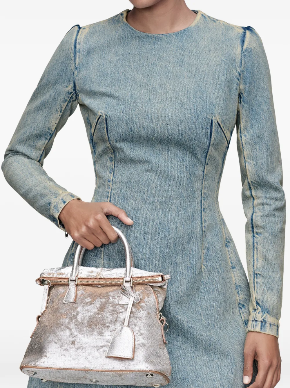 Maison Margiela 5AC kleine shopper Zilver