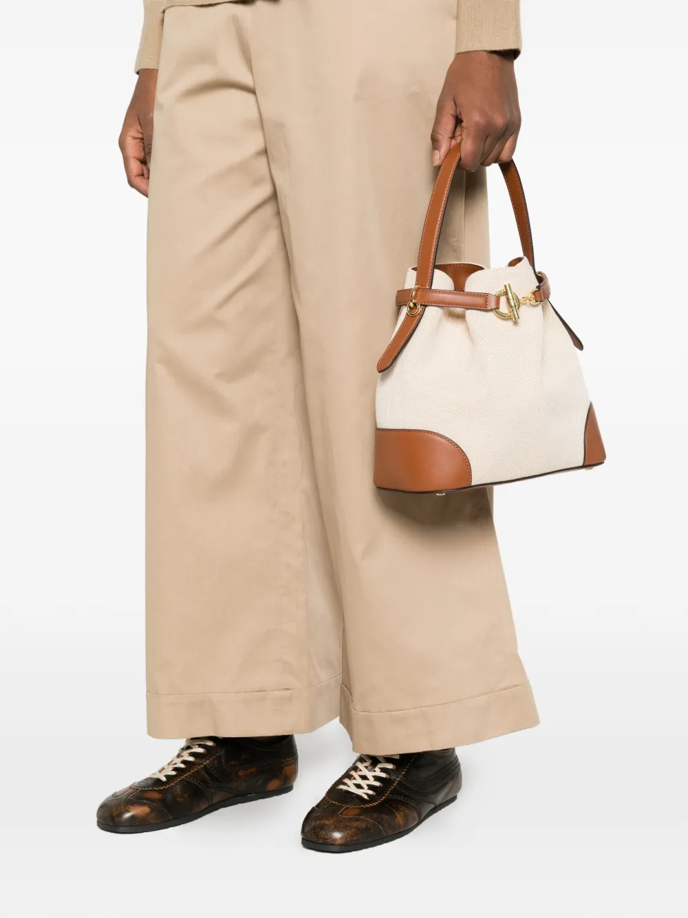 Lauren Ralph Lauren Shopper met gespketting Beige