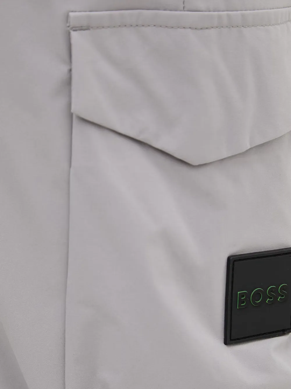 BOSS Stretch popeline broek met toelopende pijpen Grijs